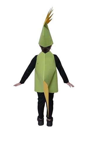 Image of Kaku Fancy Dresses Polyester Pirana Fish Cutout For Kids, Water Animal Costume For Boys & Girls (Freesize /Only Cutout With Cap), Green