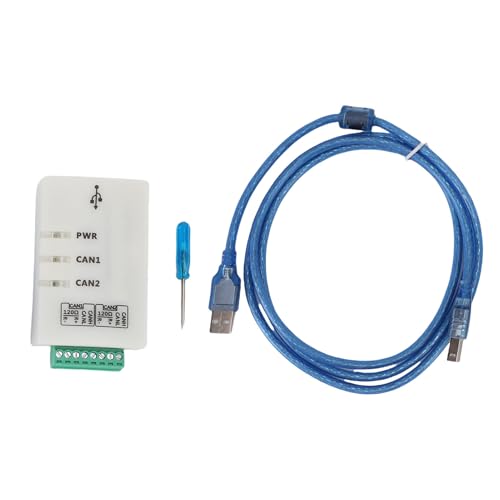 Fafeicy USB to CAN 2A Adapter, Dual Channel CAN Bus Analyzer with Isolation, Intelligent Converter Debugger for Automotive Calibration and Industrial Automation