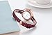 Imagen de KIMOMT Relojes de mujer correa de cuero relojes de cuarzo de lujo impermeable moda creativo reloj de pulsera para mujer niña mujer