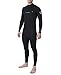 RIP CURL WSM9CM Dawn Patrol Uomo,4/3 mm Steamer Muta da Surf, Chest Zip,Petto e Cerniera,Manica Lunga,Thermo,2020,Black,S/174cm
