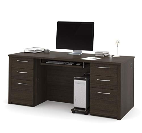Bestar Embassy Executive Desk 72W Dark Chocolate