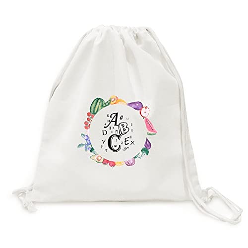 Beauty Gift sac en tissu pliable à sangle alphabet ABC pour les courses