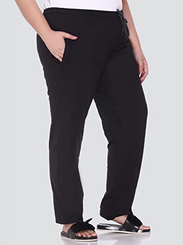 Image of CUPID Women's Cotton Track Pants Regular Fit Lounge Wear Gym Joggers Sports Trouser Night Pants for Ladies