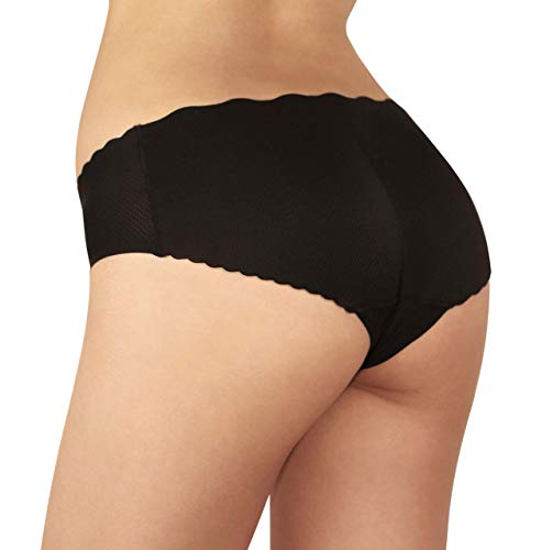 Sodacoda Damen Po Push-Up Mieder Höschen mit niedriger Taille - Eingenähte Unsichtbare Polster - Figurformende Wäsche (Schwarz M) Cover