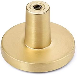 WEAVERBIRD 4PCS Brushed Gold Cabinet Knobs Round Dresser Drawer Knobs Kitchen Cabinet Handles Bedroom Drawer Pulls Wardrobe Door Knobs
