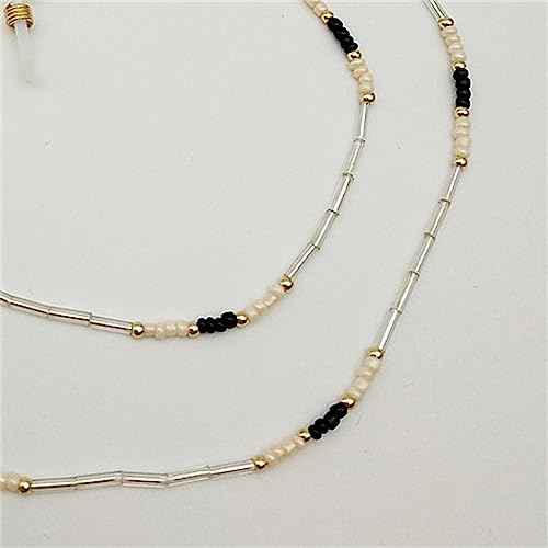 Collar de gafas de cadena de máscara de mujer colorida anticaída para lentes 3