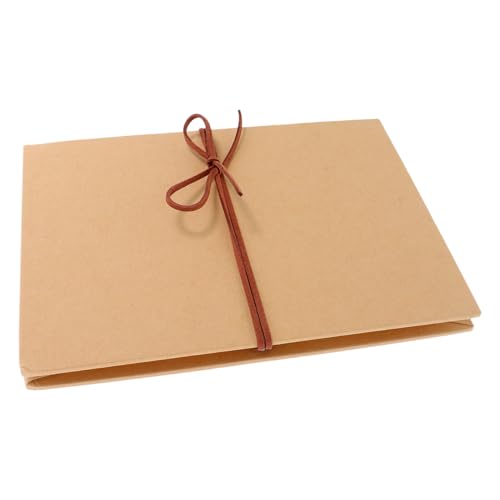 TOPPERFUN Album Fotografico a Fisarmonica in Carta Kraft 36 Pagine, Libro Vuoto da Decorare per Scrapbooking, Regalo Fai da Te per Laurea, Matrimonio e Anniversario, Copertina Rigida