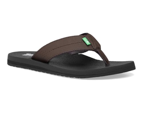 Image of Sanuk Mens Beer Cozy Coaster | Flip Flops for Men | Mens Sandals | Beach Sandals | Supportive & Lightweight | Memory Foam Footbed