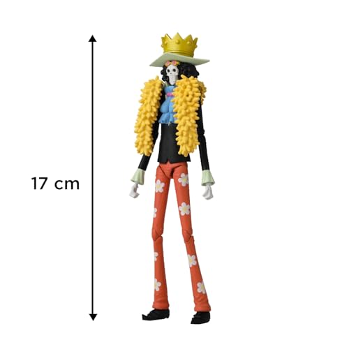 Bandai - Anime Heroes - One Piece - Figurine Anime Heroes 17 cm - Brook Figurine d'action - Licence Officielle Manga One Piece - Figurine Brook articulée - Jouet Enfant 4 Ans et + - 37006