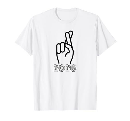 2026 Fingers Crossed Funny New Year Hope T�V���c T�V���c