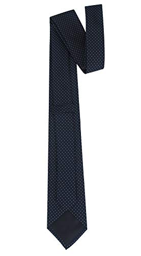 Mens Polka Dots Necktie Microfiber Polyester Tie For Men, Navy #TOP2