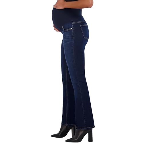 Savi Parker Womens Maternity Bootcut Jeans with Pockets Maternity Clothes-Pregnancy Must Haves Maternity Jeans Over The Belly for Spring and Summer - 32.5 Inseam (XL Zoe Wash)