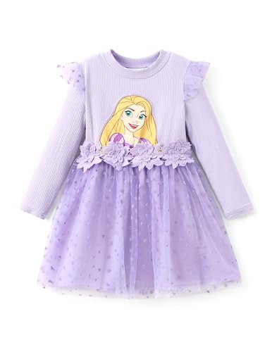 Disney Princess Frozen Minnie Mouse Dress Girls Sparkle Ruffle Tulle Tutu Birthday Party Fall Outfits Clothes Baby to Toddler