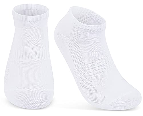 sockenkauf24 Lot de 10 Paires Chaussettes Basses Homme Femme Socquette Respirant avec Maille Coton Noir Blanc Gris - Image 4