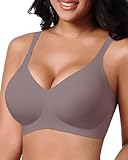 Vinfact Nahtloser BH Damen Ohne Bügel Push up BH Damen Große Brüste Starker...