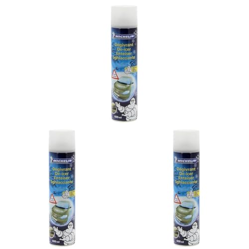 MICHELIN Dégivrant Pare-Brise et Vitres Hiver 600ml – Spray dégivrage Rapide, Action instantanée Anti-Regel, Protection balais d’essuie-Glace et Joints, Format XL idéal Conditions Hivernales extrêmes