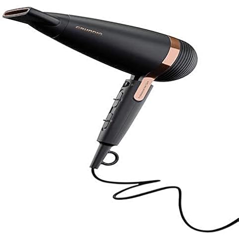 Grundig Ionic NaturaShine AC Hairdryer HD8080 | Lightweight and Ergonomic Black / Copper Design |Powerful 2300W | 2 Speed Settings Cover
