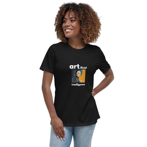 T-shirt d'intelligence artificielle pour femmes coupe décontractée en coton