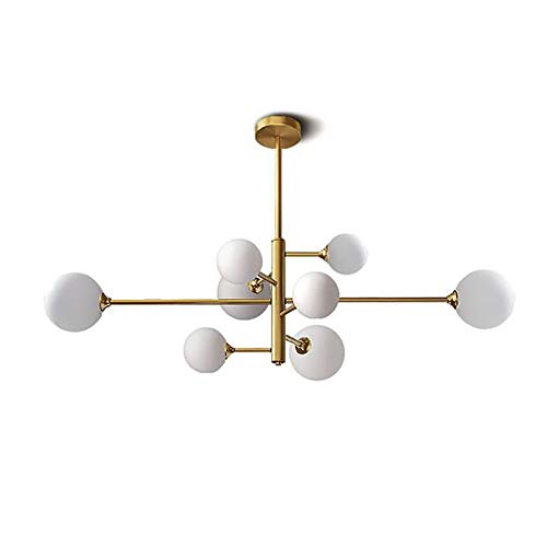 Plafonnier chic en laiton doré LiChA style moderne Mid-Century