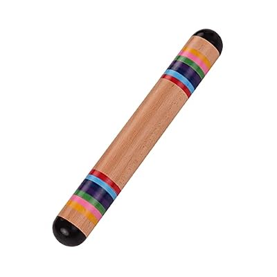 Aumotop Rainstick Musical Instrument Toy Rainbow Colored for Kids Adults, Smooth Beech Wood Rain Shaker for Classroom Parties