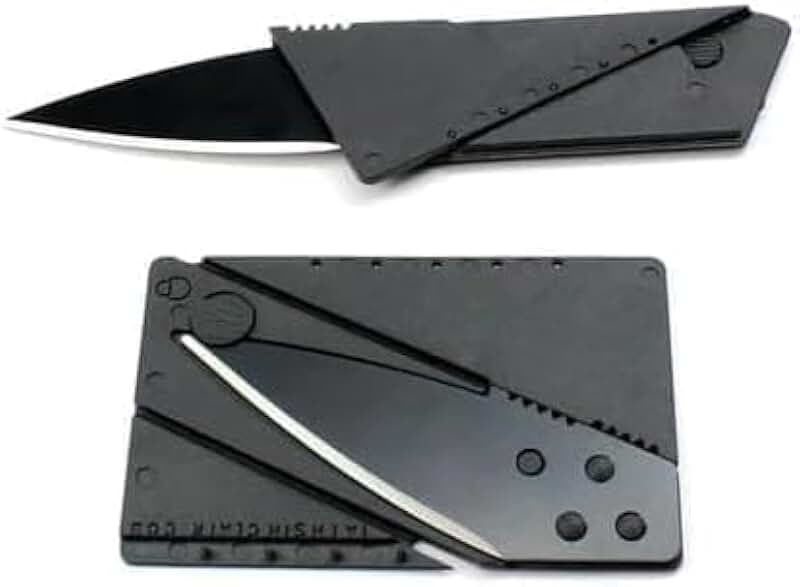 Canivete Cartão Dobrável de Bolso Portátil em Aço Inoxidável | Compacto, Leve e Seguro | Ideal para Camping, Viagens e Uso Diário