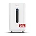 Crownline Dehumidifier, 25L/Day, Digital Humidity Display, Auto Drainage option, Sleep Mode, Washable Filters, 24H Timer, Continuous Dehumidification, Rotatable Wheels for Easy Mobility | MD-395