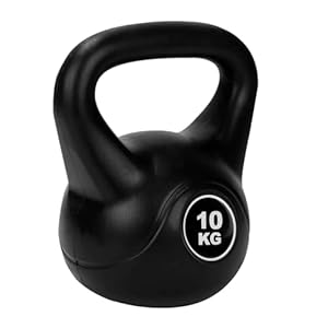 JF HOME BLISS Kettlebell 10kg, Heavy Duty Cast Iron with Non-Slip Coating – Professional Gym & Home Fitness Equipment, Ergonomic Handle & Stable Base for Strength Training, HIIT, CrossFit
