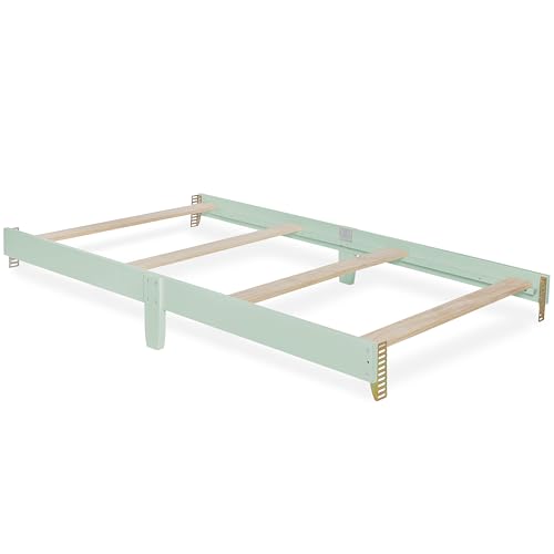 Image of Dream On Me Mini Crib Bed Rail in Light Grey, Converts Mini Cribs to Twin Size Beds, Solid Wood Construction