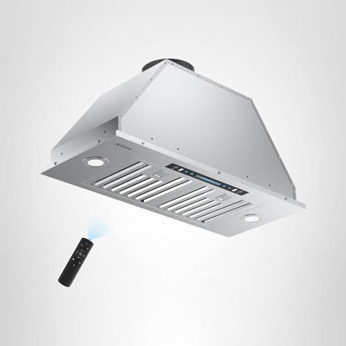 IKTCH 30 inch Built-in/Insert Range Hood 900 CFM, Ducted/Ductless Convertible Duct, Stainless Steel Kitchen Vent Hood with 4 Speed Gesture Sensing&Touch Control Panel(IKB01-30) - Thumbnail 7