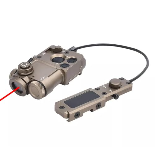 Tactical Metal PST4 Box Aiming Laser Sights(with IR Laser + Red Laser Sight + Modular Remote Pressure Switch), Tan