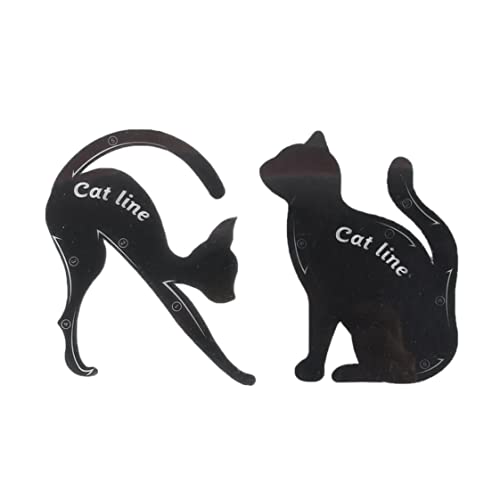 Plantilla de Deluxe para Delineador de Ojos con Forma de Gato, 2 Piezas miniatura 1