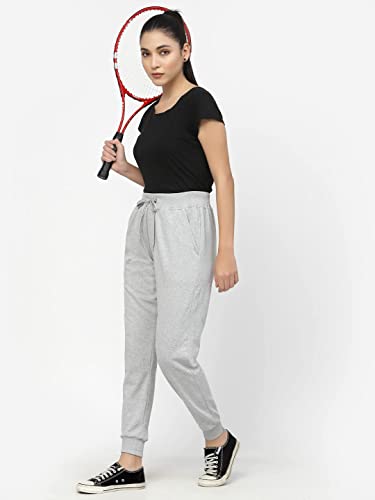 Image of UZARUS Women's Cotton Regular Fit Joggers Track Pants with 3 Pockets