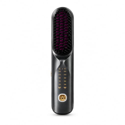 Image of Hair Straightener Brush, Portable Straightening Comb Brush for Women & Men