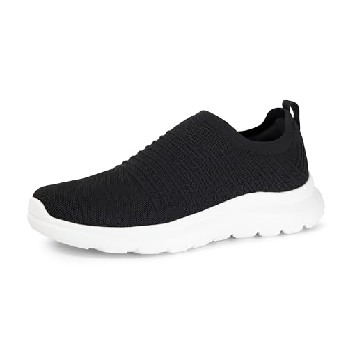 Amazon Essentials Herren Leichte Slip-On-Walkingschuhe Schwarz Weiß 42 EU