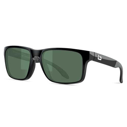 Bnus italy made classic sunglasses corning real glass lens w. polarized option (B7066 Black/G-15 Non-Polarized, Glass Lens) - Thumbnail 2