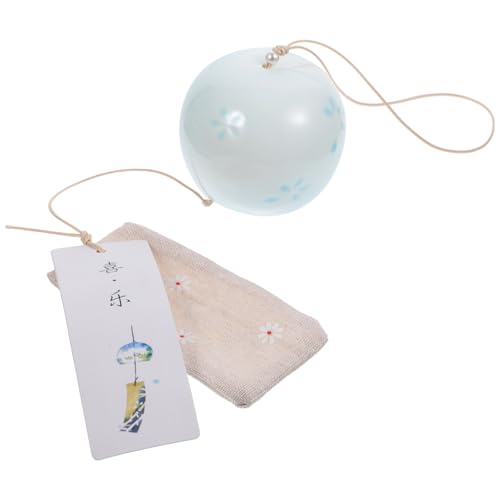 Abaodam Furin Japonerie en Céramique Cloche à Vent, Carillon Éolien de Prière Délicat aux Détails Soignés, pour Décoration Intérieure de Restaurants...
