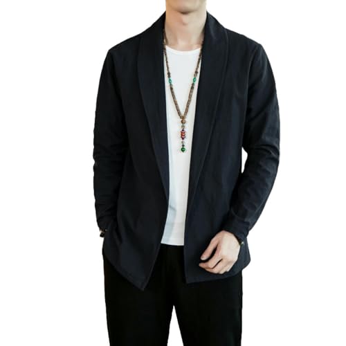 Chemise à manches longues style chinois rétro de qualité premium
