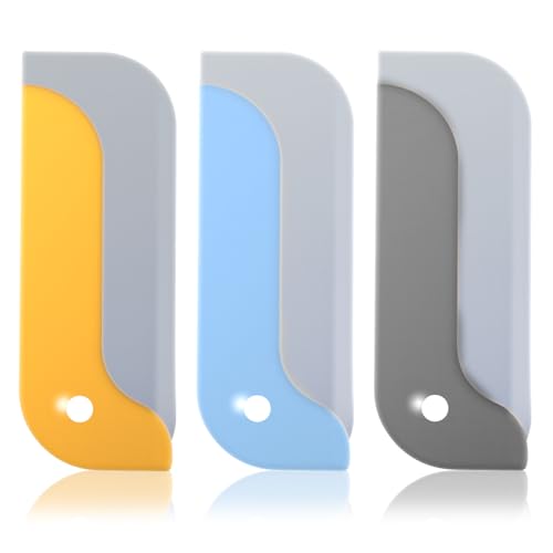 Image of 3 Pcs Sink Squeegee Small Squeegee Mini Window for Home Window Cleaner Kitchen Glass Kitchen Countertops and Sink Dish Scraper for Cleaning Up Dish Residue Auto Windows Grey