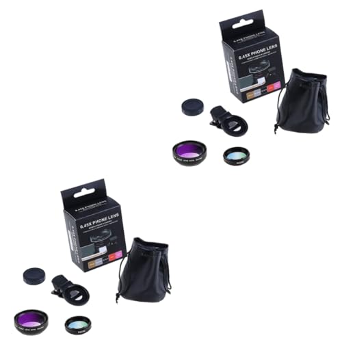 OSALADI 2pcs Camera Lens Camera Lenses Intelligent Smartphone Camera Lens Universal Professional Mobile Phone Holder Lens Wide Angle Telephoto Len Cell Phone
