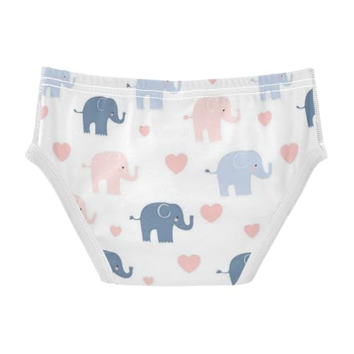 Wusikd Cute Elephants Boys' Underwear Cotton Pink Hearts Boys Briefs Soft Toddler Underwear 2T2