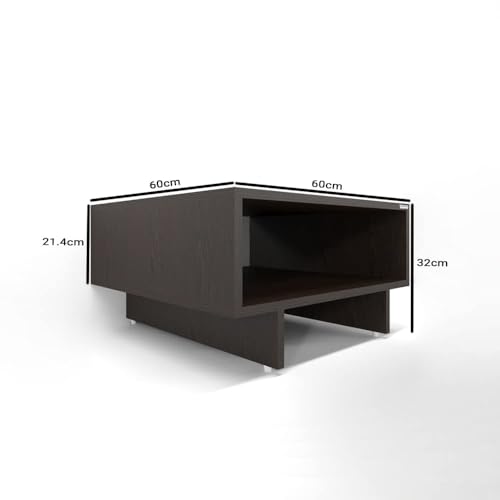 Image of ESTANTERIA Coffee Table for Living Room Wooden Engineering Wood Center Tea Table Strong & Durable Space Saving Furniture with Storage for Bedroom Modern Design Furniture Home Decor (Fraustina)