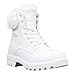 Lugz Women's Empire Hi Fur Boot, White, 7.5 M US