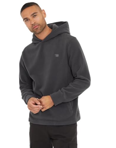 Image of Threadbare 'Ryan' Men's Fleece Hoody Pullover Microfleece Hoodie, Slate, L