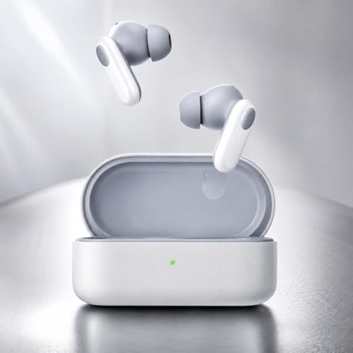 Image of ORIONIS Buds 2R Earbuds with 12.4mm Dynamic Drivers, 4-Mic AI ENC, Bluetooth 5.4, 38H Playback, Fast Charging, Low Latency Gaming & IP55 Water Resistance (White)