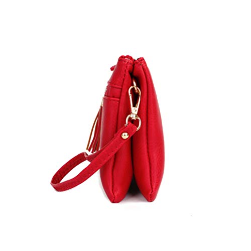 Image of Solene Women's Lightweight Multi Compartment Wristlet Clutch Wallet Crossbody Bag