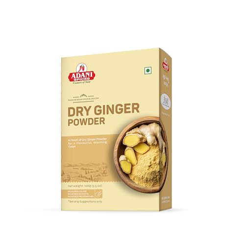 Image of Adani Spices Dry Ginger | Adrak | Saunth Powder, 100gm