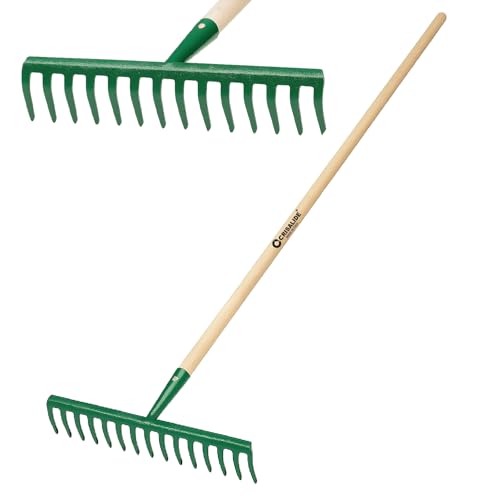 Crisalide®-RASTRELLO da GIARDINO + MANICO IN LEGNO DI FAGGIO (150cm TIPO BOSCH-I), PER USO HOBBISTICO E PROFESSIONALE, MADE IN ITALY