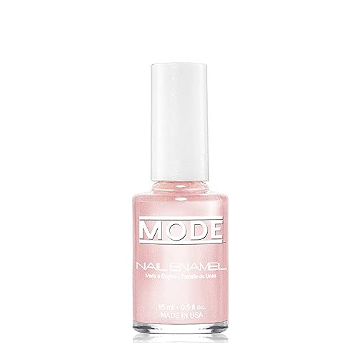 Mode Nail Enamel Shade #175 Sheer Baby Pink Champagne Shimmer Soft Frost Pearl - Long Wear, High Gloss, Chip Resistant, No Cruelty Vegan Salon Nail Polish Made In Beautiful Usa, 0.50 Fl Oz #TOP2