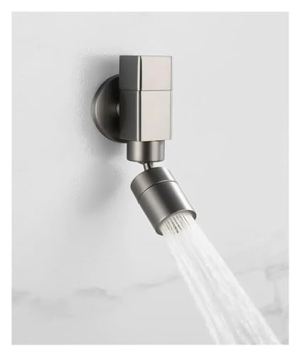 Grifo exterior para fregadero de patio y lavabo con caño giratorio de pared