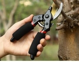 Miniatura 2 de Tijeras de podar de jardín de acero inoxidable, tijeras de podar para jardinería, tijeras de mano resistentes para cortar flores, recortar plantas,